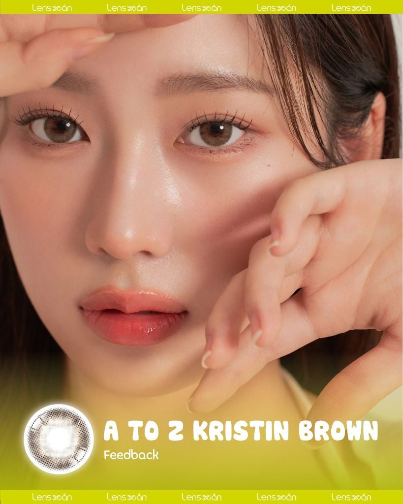 Lens A to Z Brown Hapa Kristin màu nâu choco sữa giãn tròng 13.9mm