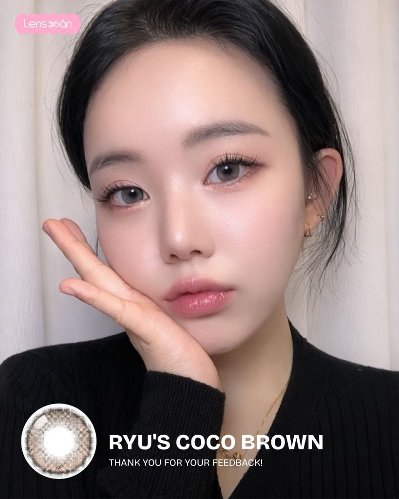 Ryu’s Coco Brown OLens lens nâu cam nude giãn tròng 14.5mm chính hãng