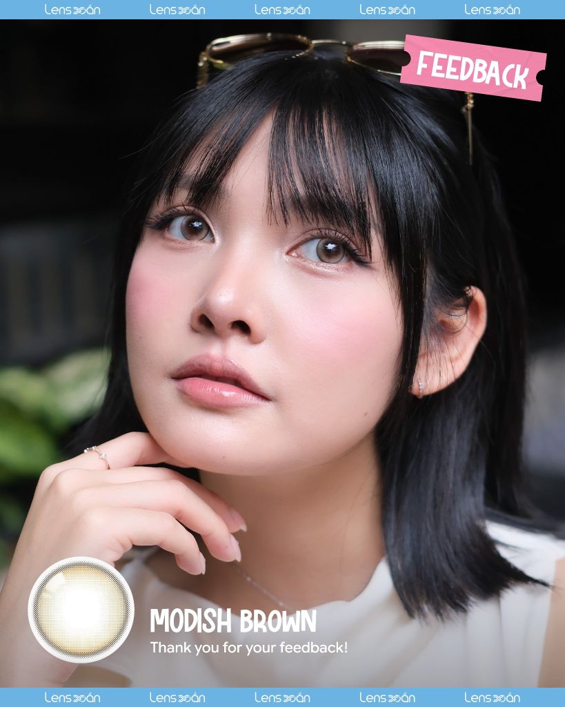 Modish Brown OLOLA – Lens nâu lạnh ánh khói tự nhiên, trong veo dễ đeo