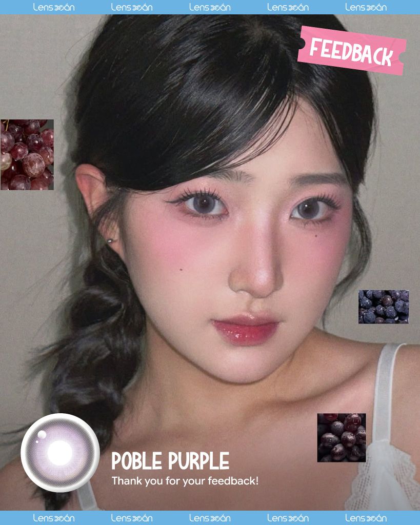Poble Purple MYFiPN lens tím pastel tự nhiên