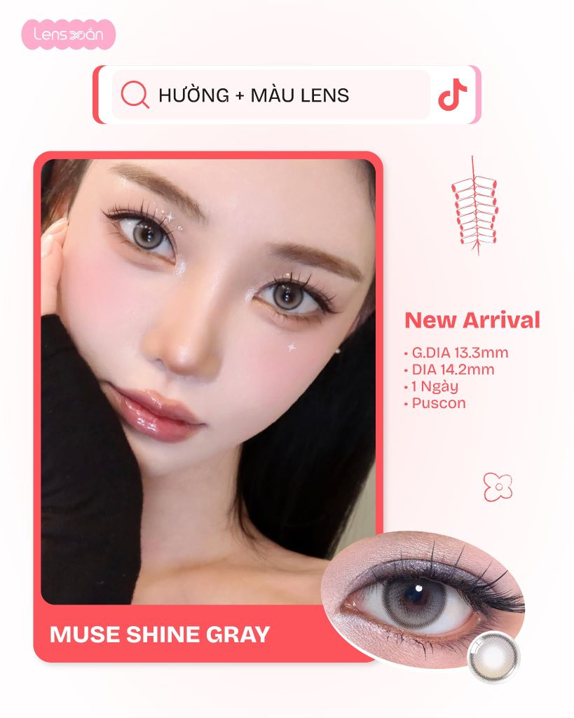 Muse Shine Gray – Lens hợp tên Hường Tết 2026 tại Lens Xoắn