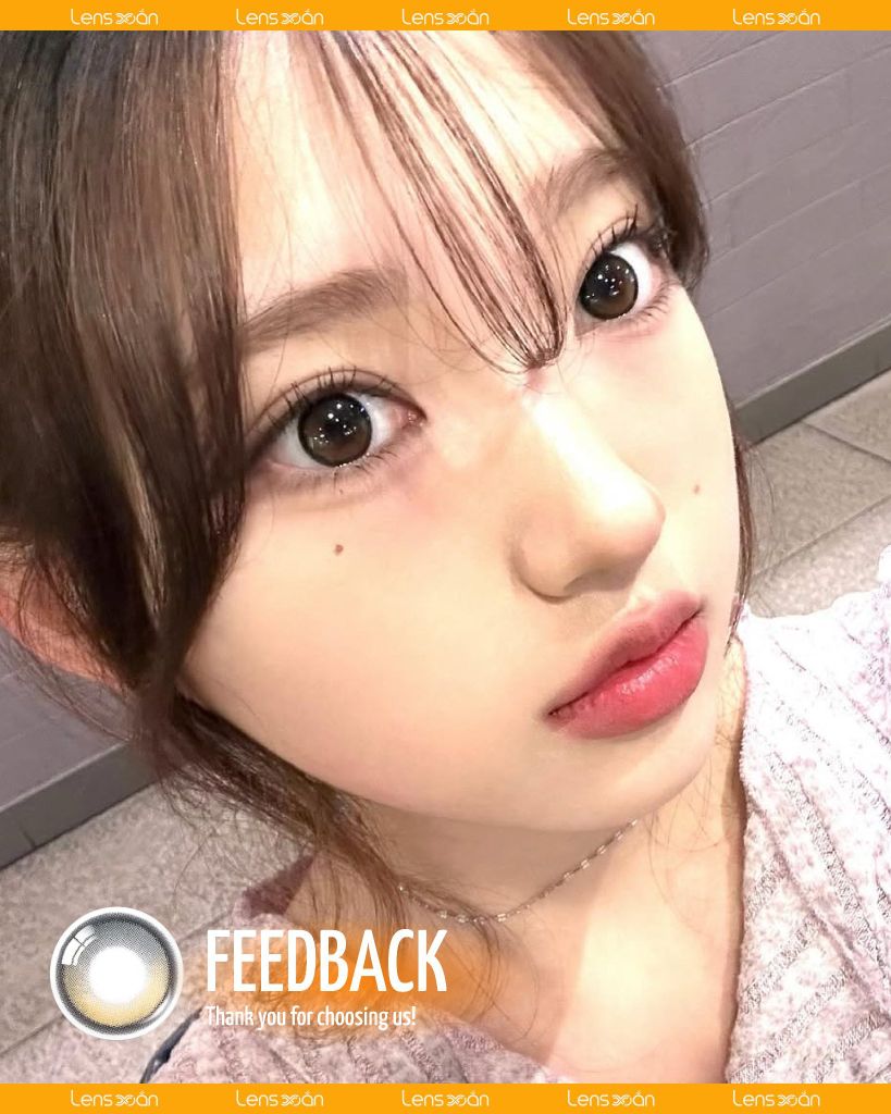 BIG GLOWY MOCHA BROWN – Lens nâu mocha mắt ướt, hack size búp bê