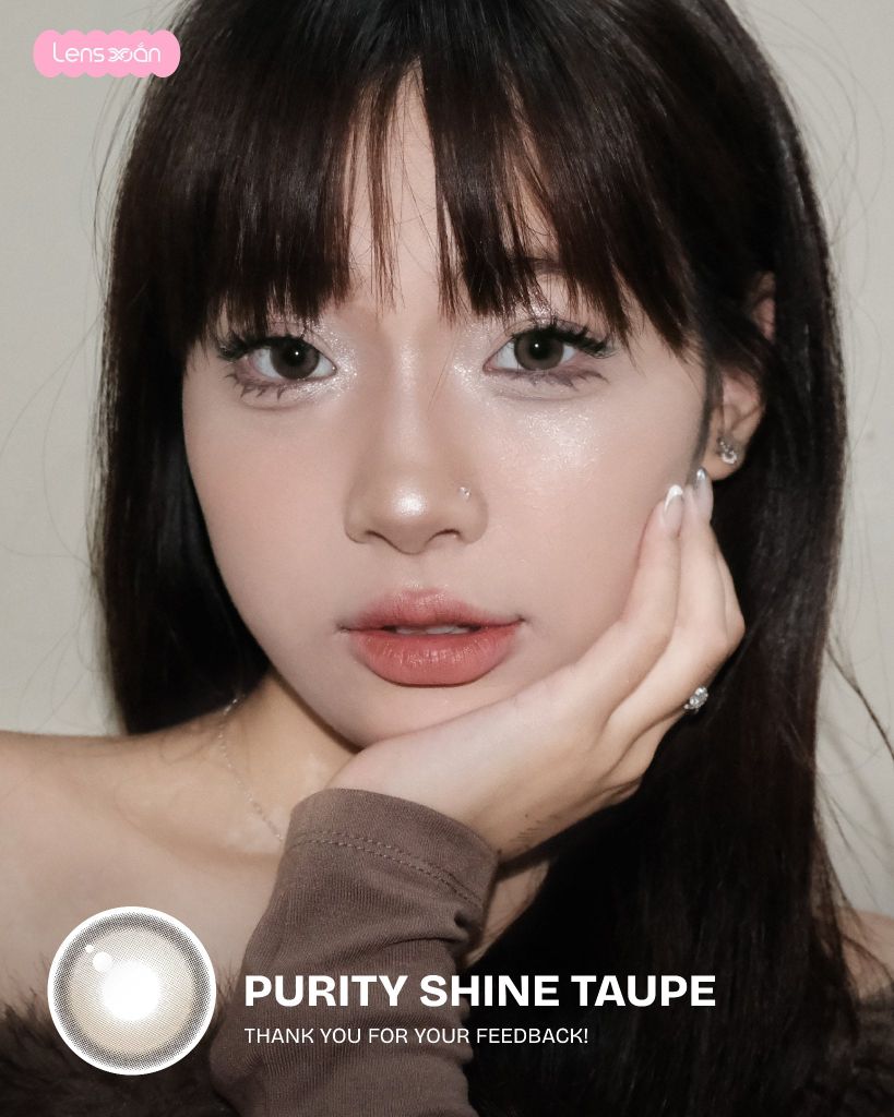 Purity Shine Taupe Brown Olola lens nâu sữa lạnh tự nhiên