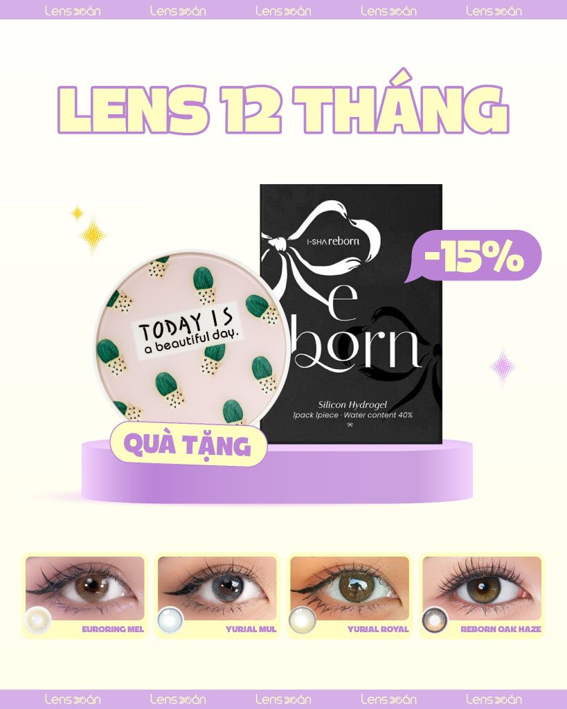 Deal lens 12 tháng giảm 15% – Quà tặng Pinky tại Lens Xoắn