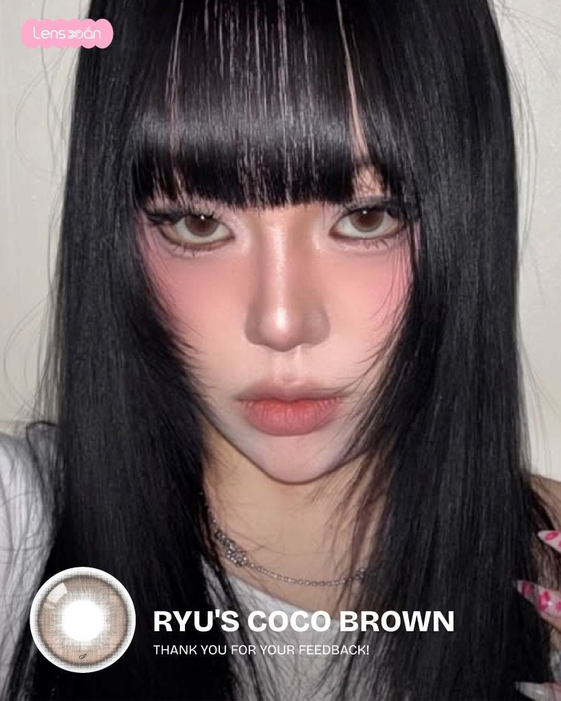 Ryu’s Coco Brown OLens lens nâu cam nude giãn tròng 14.5mm chính hãng