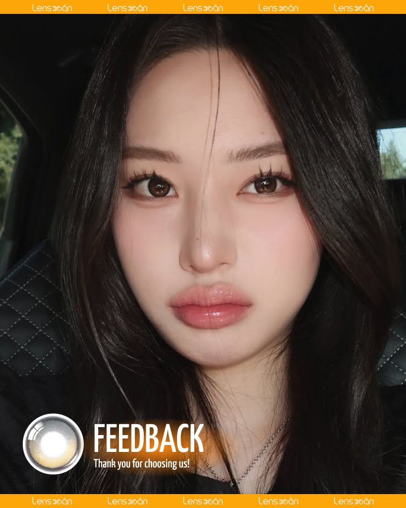 BIG GLOWY MOCHA BROWN – Lens nâu mocha mắt ướt, hack size búp bê