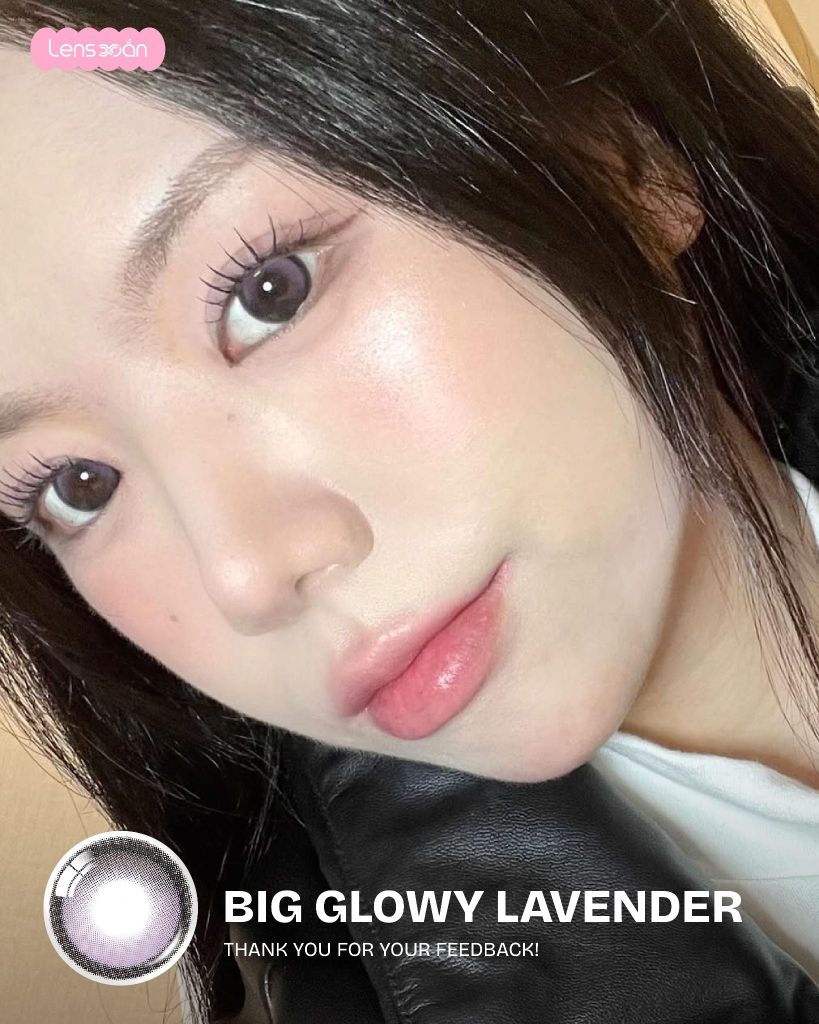 Big Glowy Lavender Olens lens tím pastel hiệu ứng hai dải màu