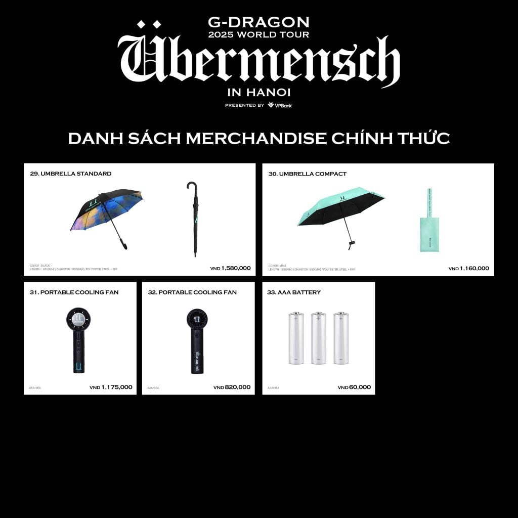 Merchandise G-DRAGON Übermensch 2025
