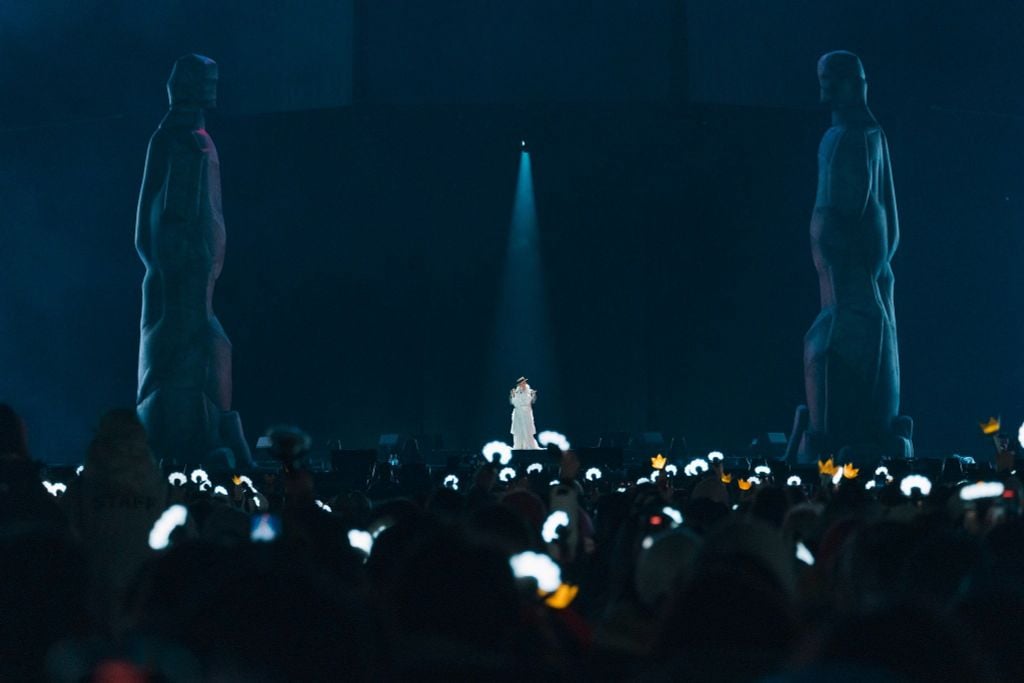 check-in booth cho fan G-Dragon concert 2025 tại Vincom Ocean Park 2