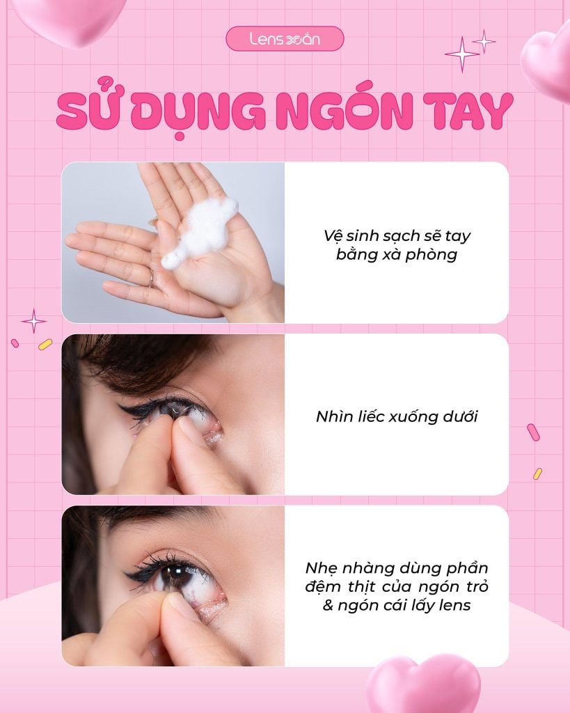 Hướng dẫn cách tháo lens ra khỏi mắt đúng cách an toàn và đơn giản