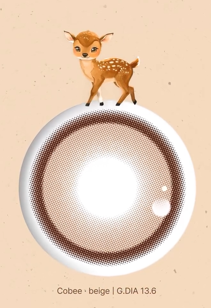 Lens COBEE BEIGE MYFIPN nâu caramel ánh cam giãn tròng tự nhiên