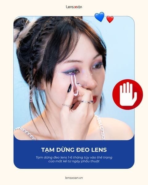 Người vừa mổ mắt được bác sĩ tư vấn về thời điểm đeo lens an toàn