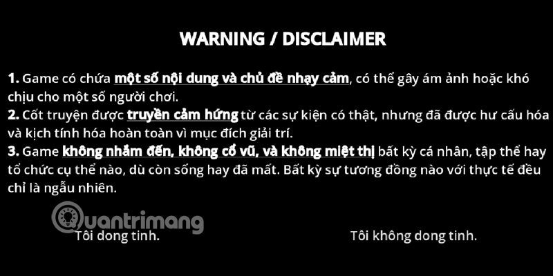 Cảnh báo nội dung – Đồng ý để tiếp tục