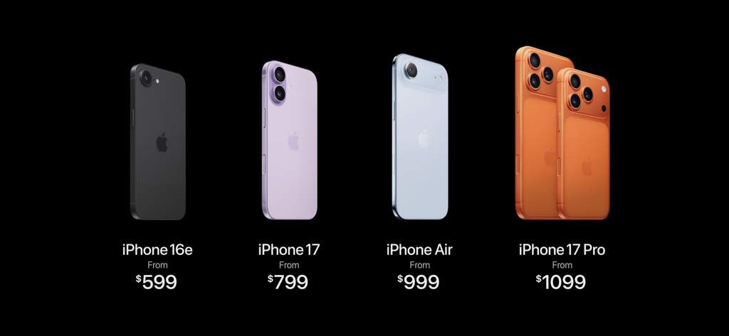 [Chính thức] Apple trình làng iPhone 17, iPhone 17 Air và iPhone 17 Pro/Pro Max: Thiết kế mới, màu cam gây sốt và nâng cấp camera mạnh mẽ
