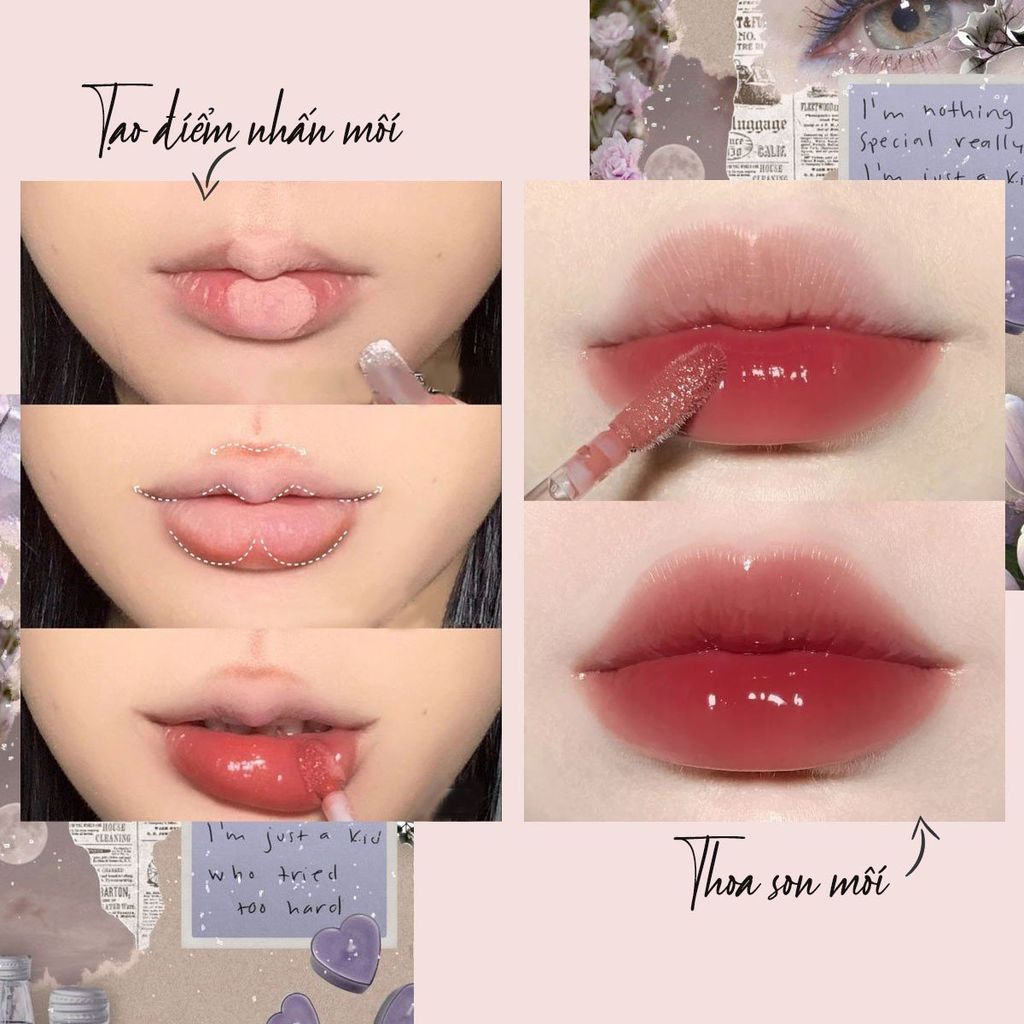 Môi Douyin căng mọng – full môi đỏ rượu và ombre ngọt ngào