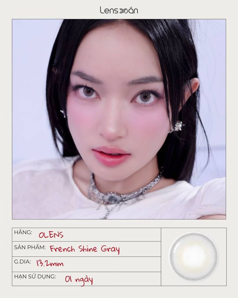 French Shine Gray – Lens vibe Châu Bùi thanh thoát