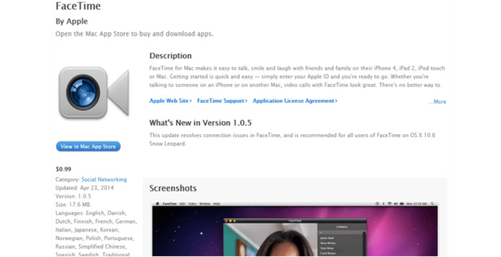 Ứng dụng Facetime
