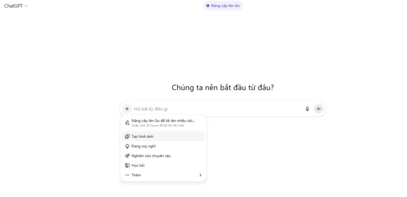 Giao diện ChatGPT