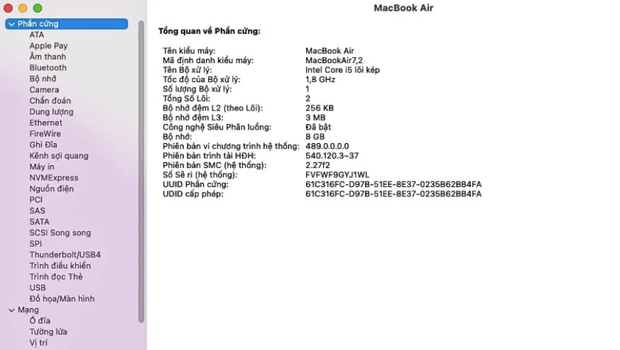 Các bước kiểm tra công suất sạc MacBook