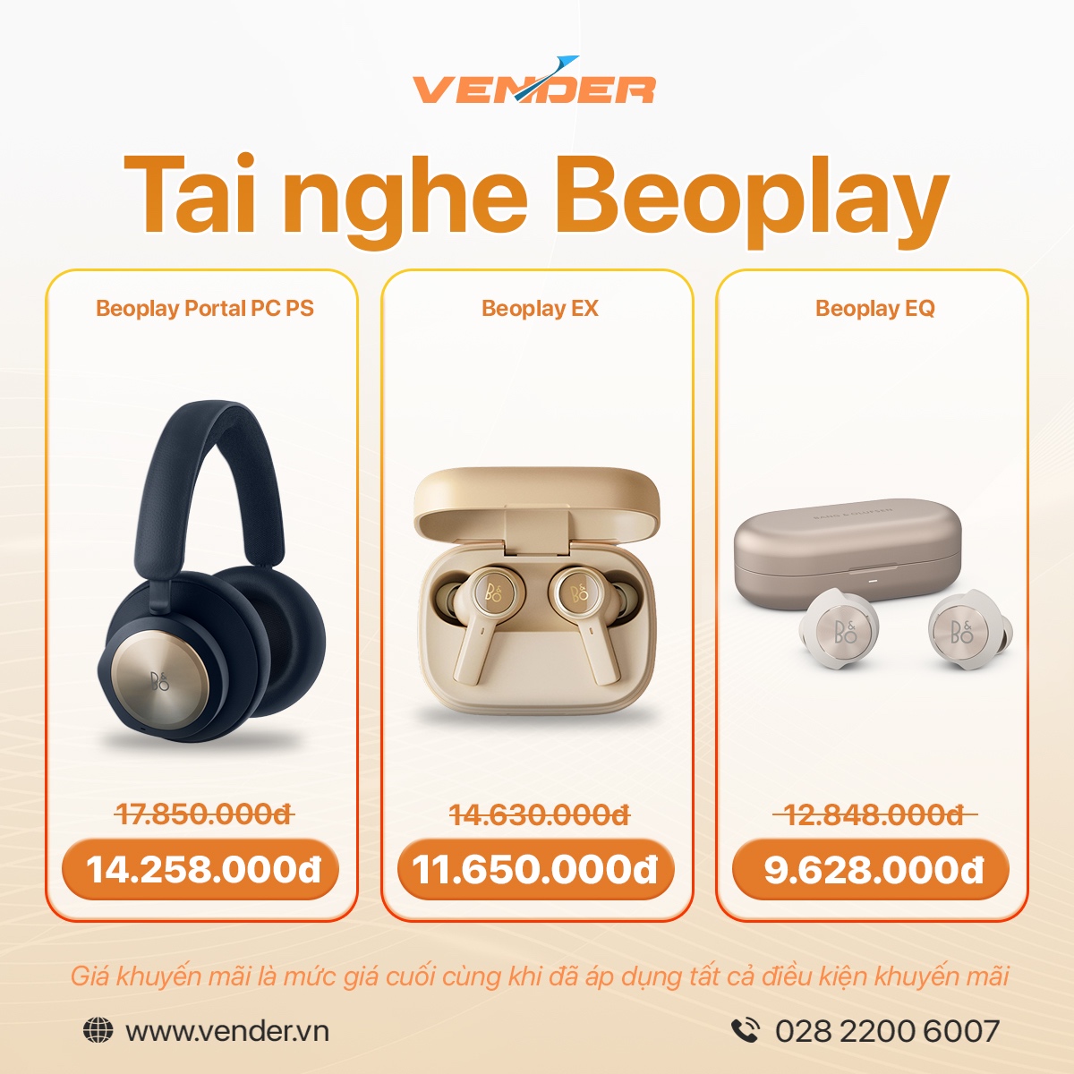 Mua tai nghe B&O giá rẻ tại Vender