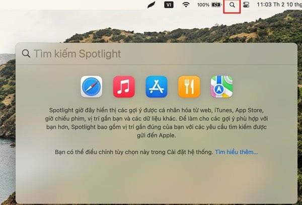 Tìm file, ứng dụng bằng Spotlight trên MacBook