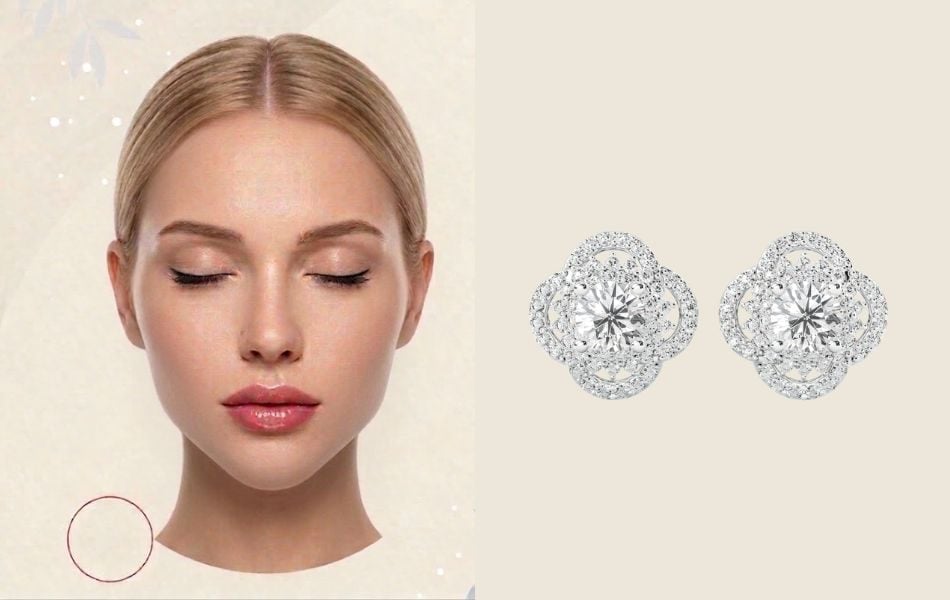 Bông tai phù hợp với khuôn mặt kim cương
