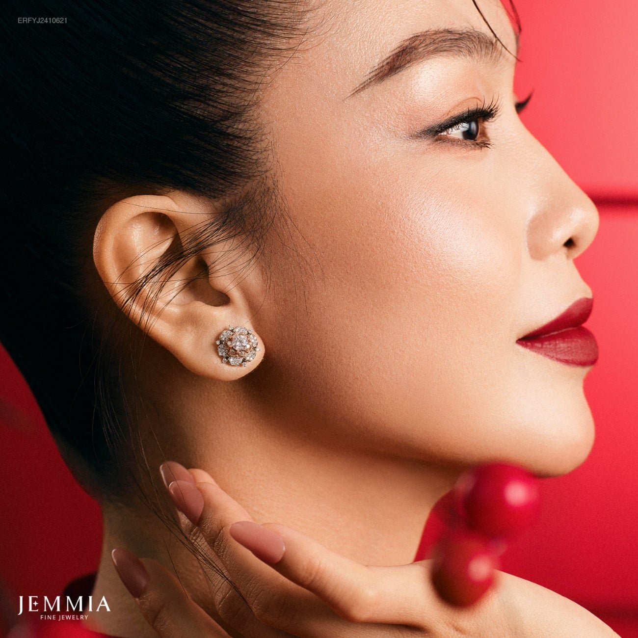 bông tai vàng hồng