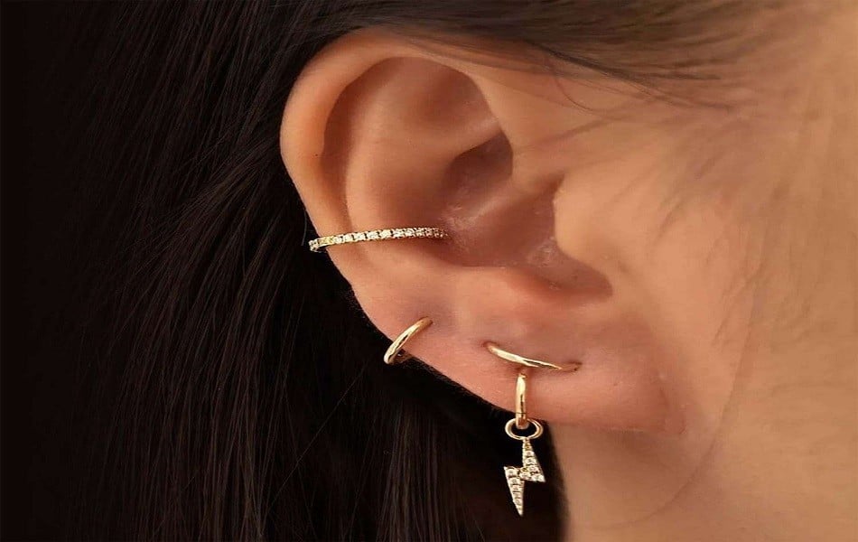 các vị trí xỏ khuyên tai phổ biến