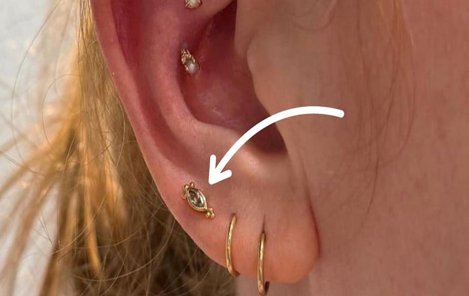 các vị trí xỏ khuyên tai phổ biến