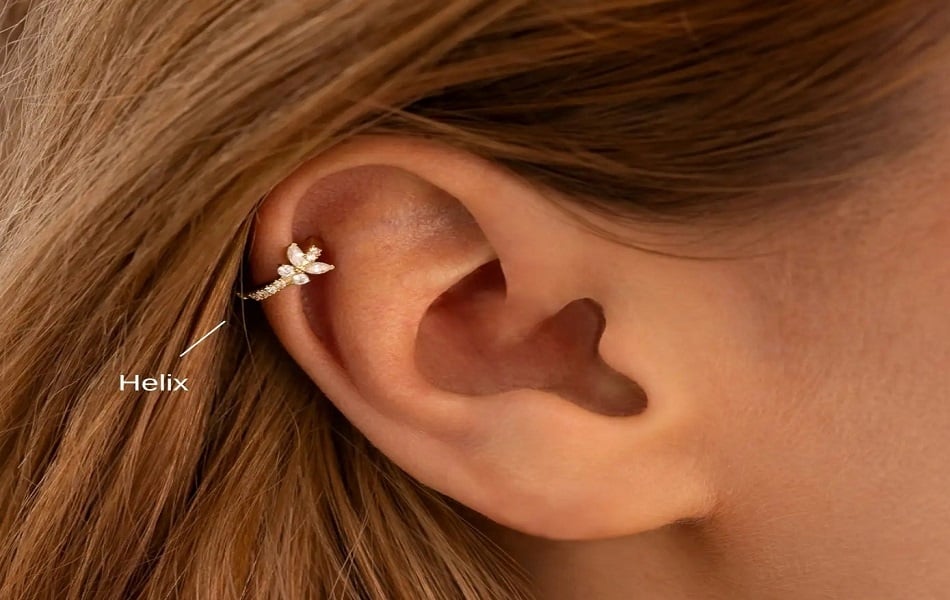 các vị trí xỏ khuyên tai phổ biến
