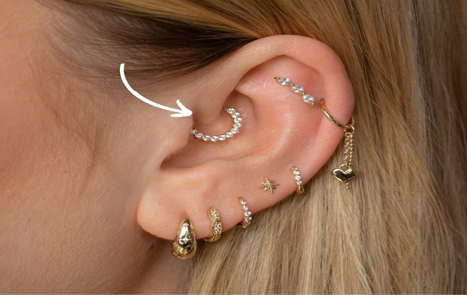 các vị trí xỏ khuyên tai phổ biến