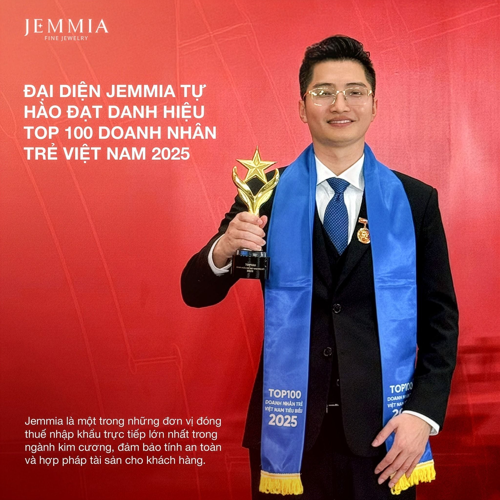 CEO Jemmia Diamond đạt top 100 Doanh nhân trẻ Việt Nam 2025