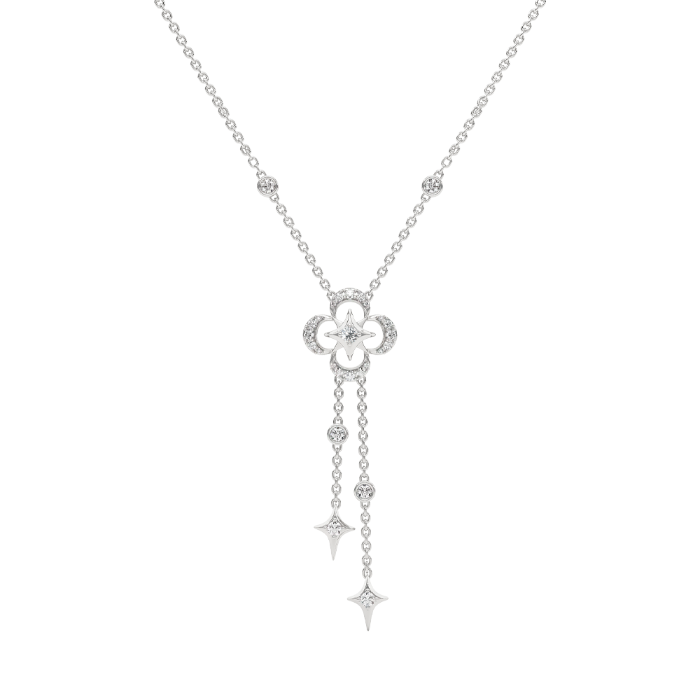 Dây Chuyền Cỏ 4 Lá Đính Kim Cương Tự Nhiên Nữ - PDFNJ2401931&nbsp;Thiết Kế Sang Trọng, Thanh Lịch Tại Jemmia Diamond