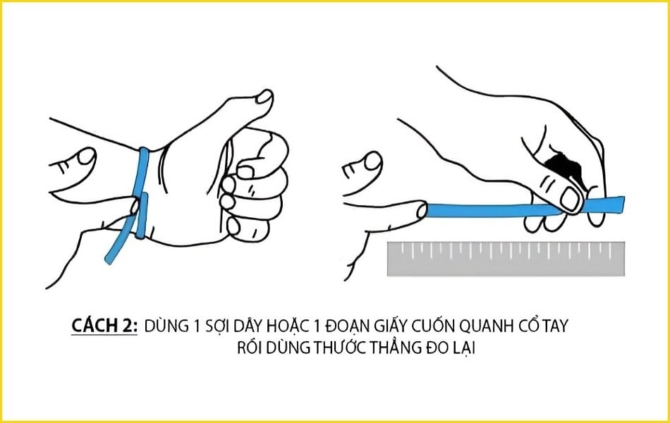 đo bằng vòng tay có sẵn