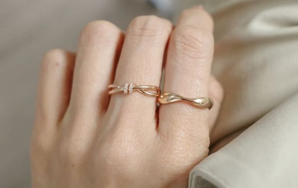 Mẫu nhẫn cưới vàng 10K