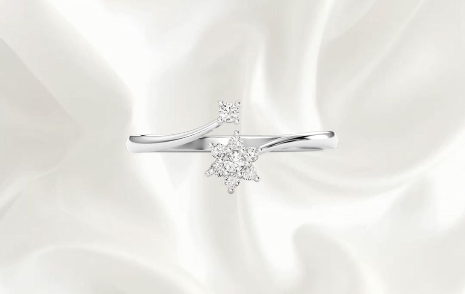 Nhẫn kim cương dáng lượn sóng (Wave Ring)