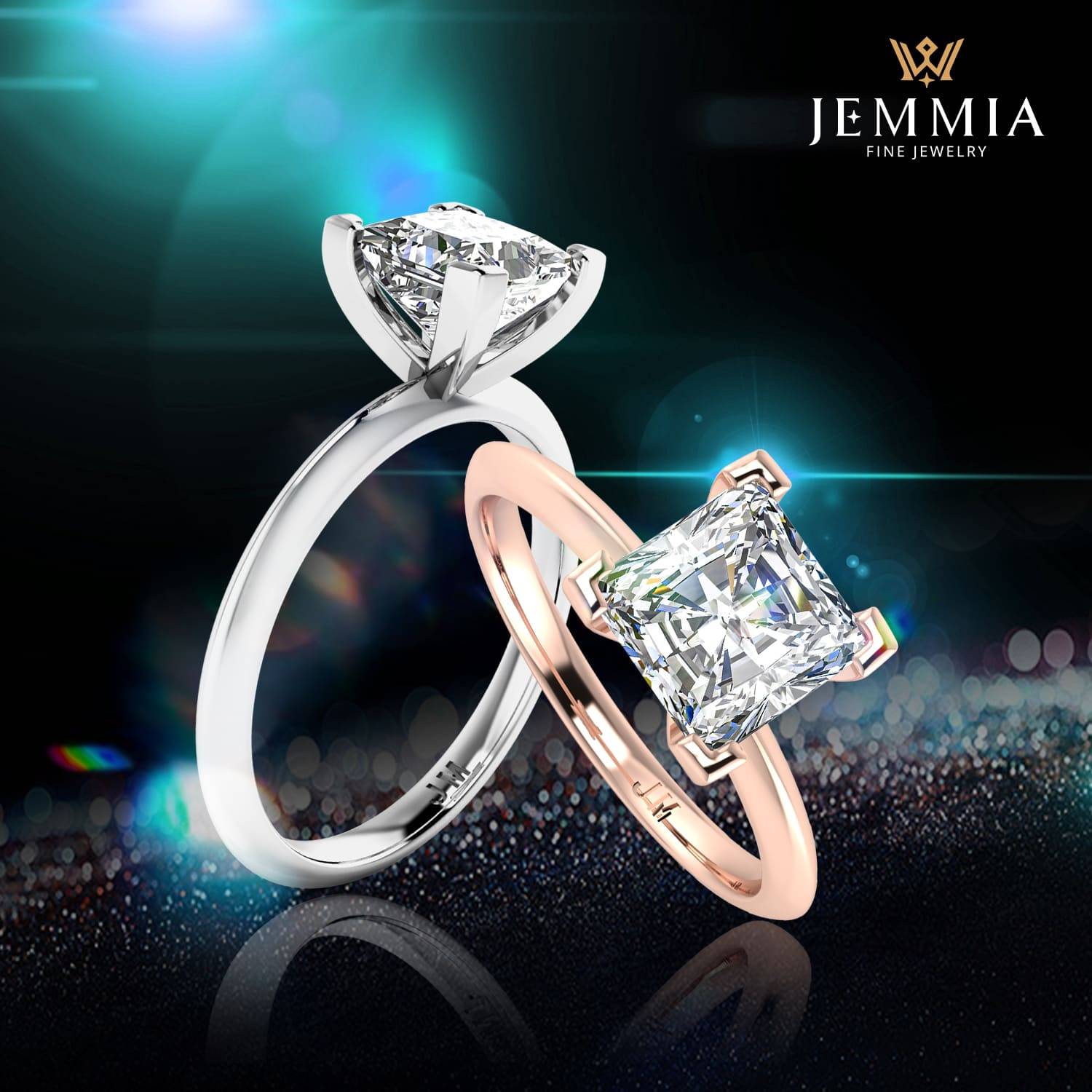 Cushion diamond ring