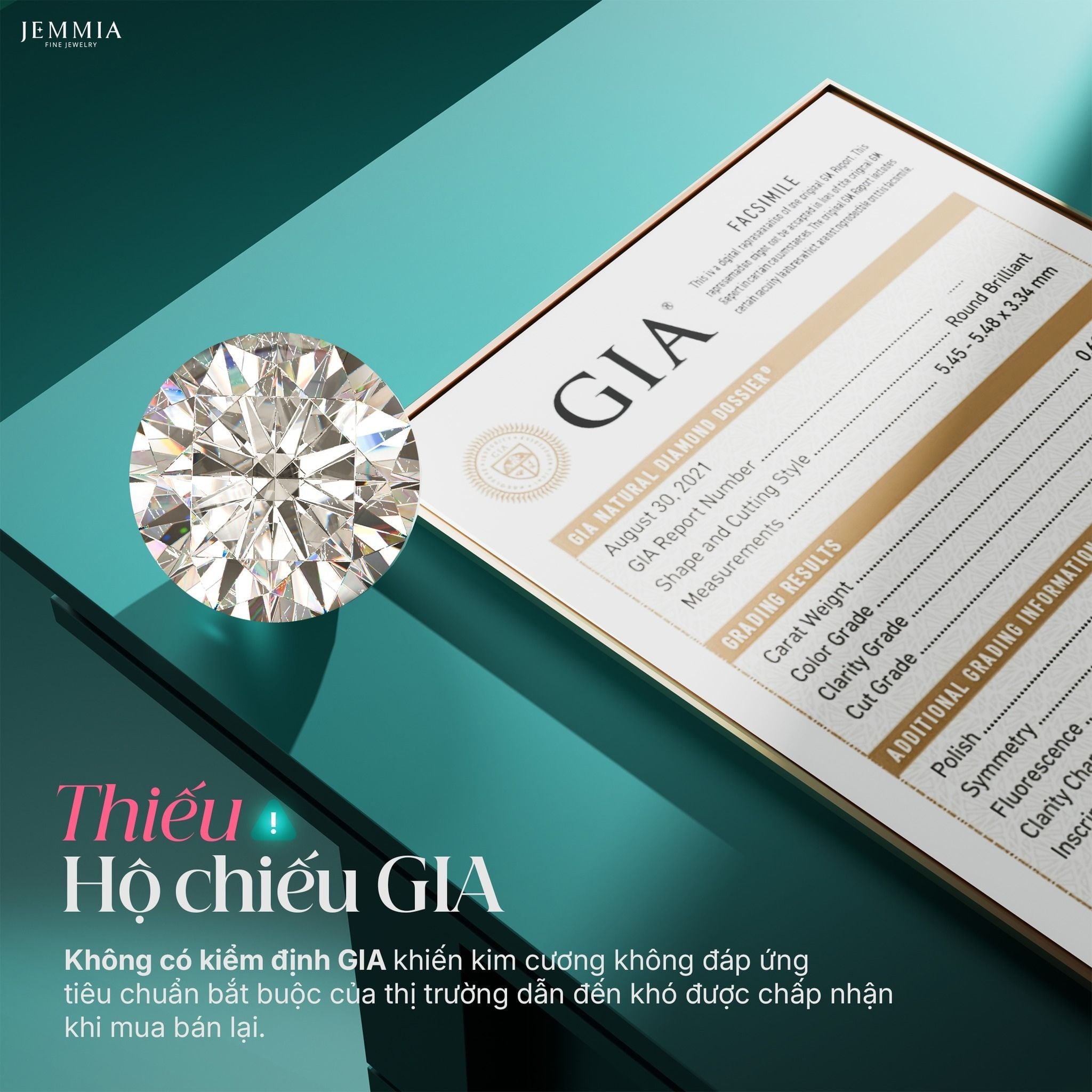 Sai lầm 3: Mua kim cương không có kiểm định GIA