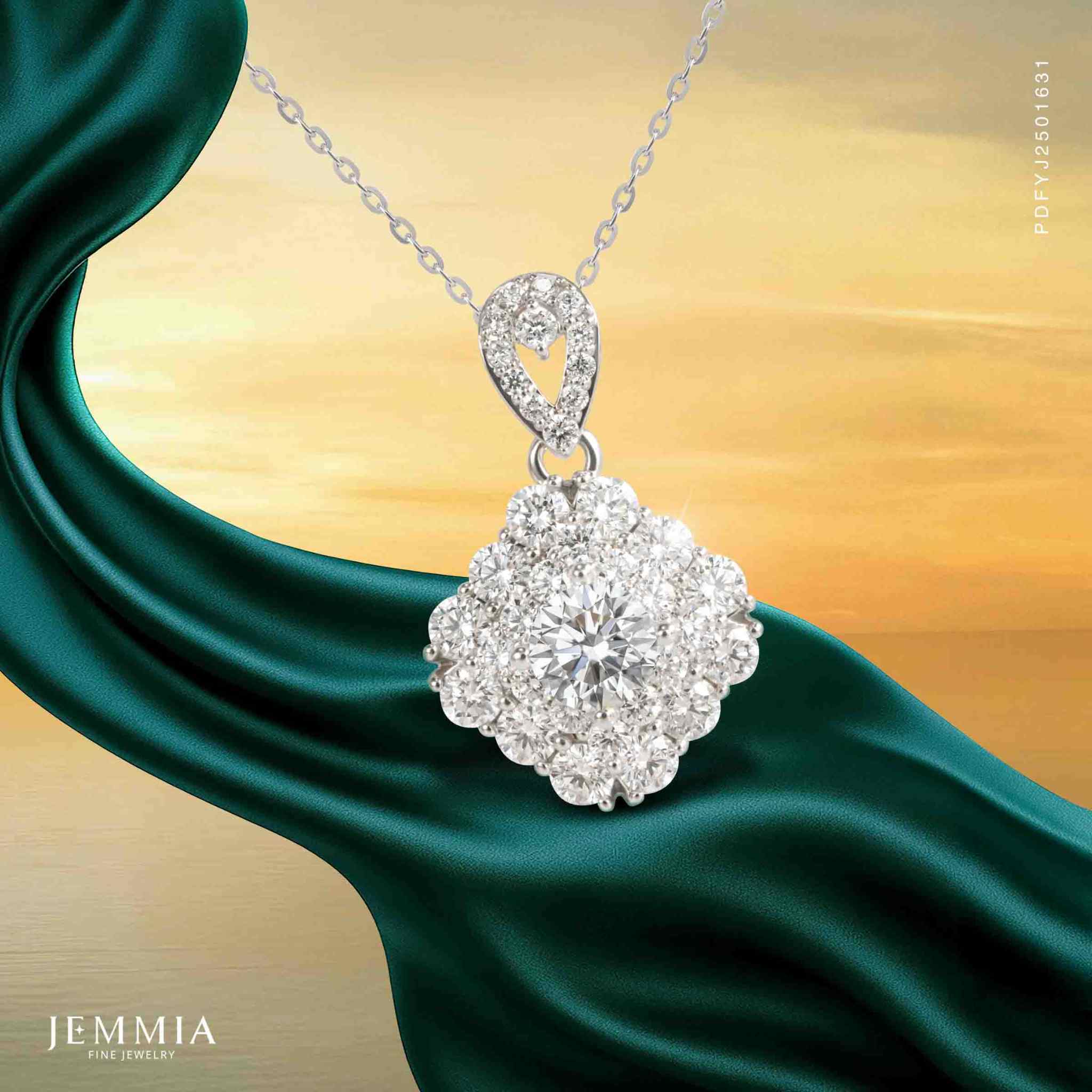 Vỏ Mặt Dây Kim Cương Tự Nhiên Nữ - PDFYJ2501631, quà tặng lý tưởng 20/10