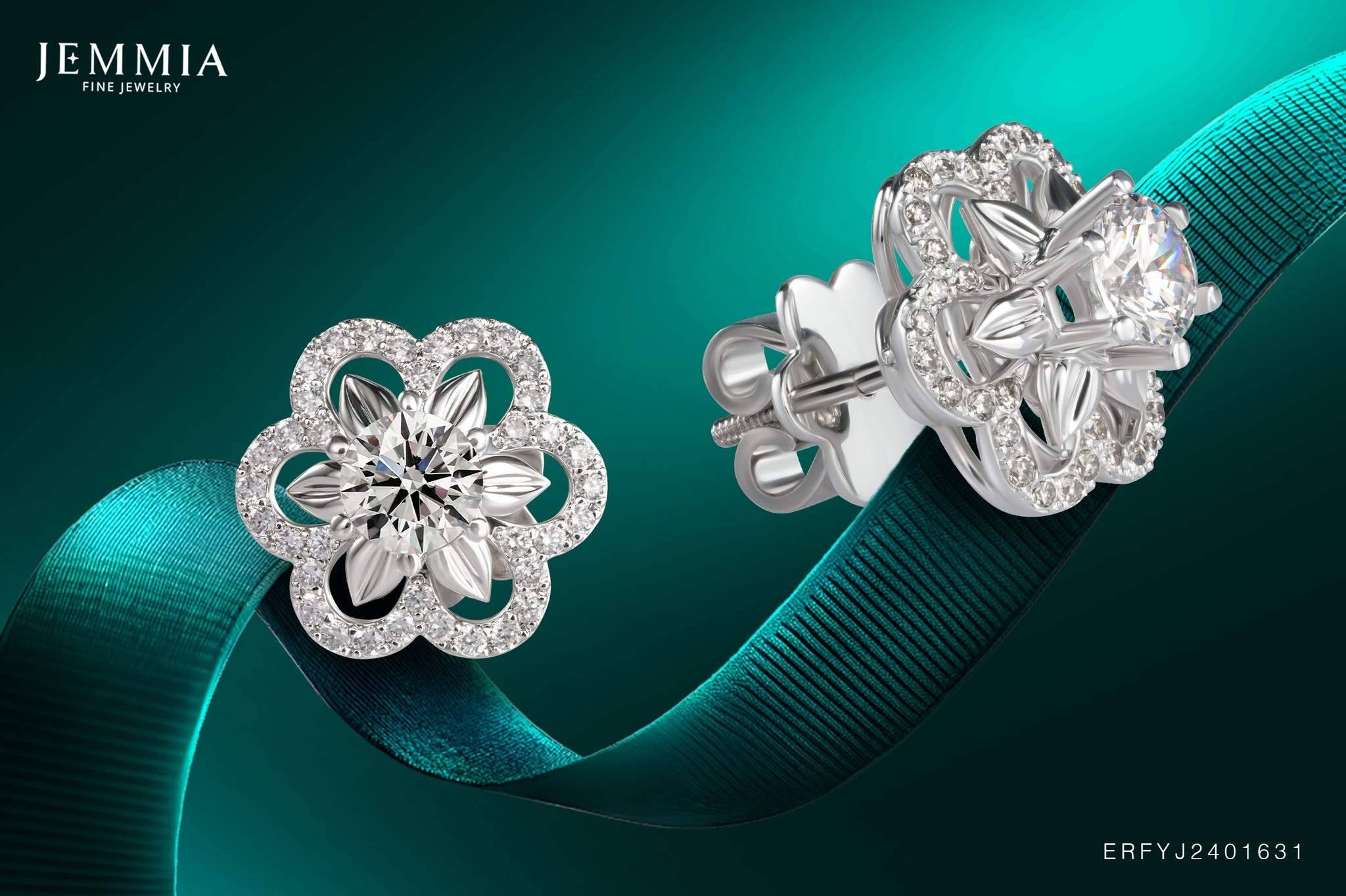 bông tai kim cương, quà tặng tinh tế cho phụ nữ dịp 20/10