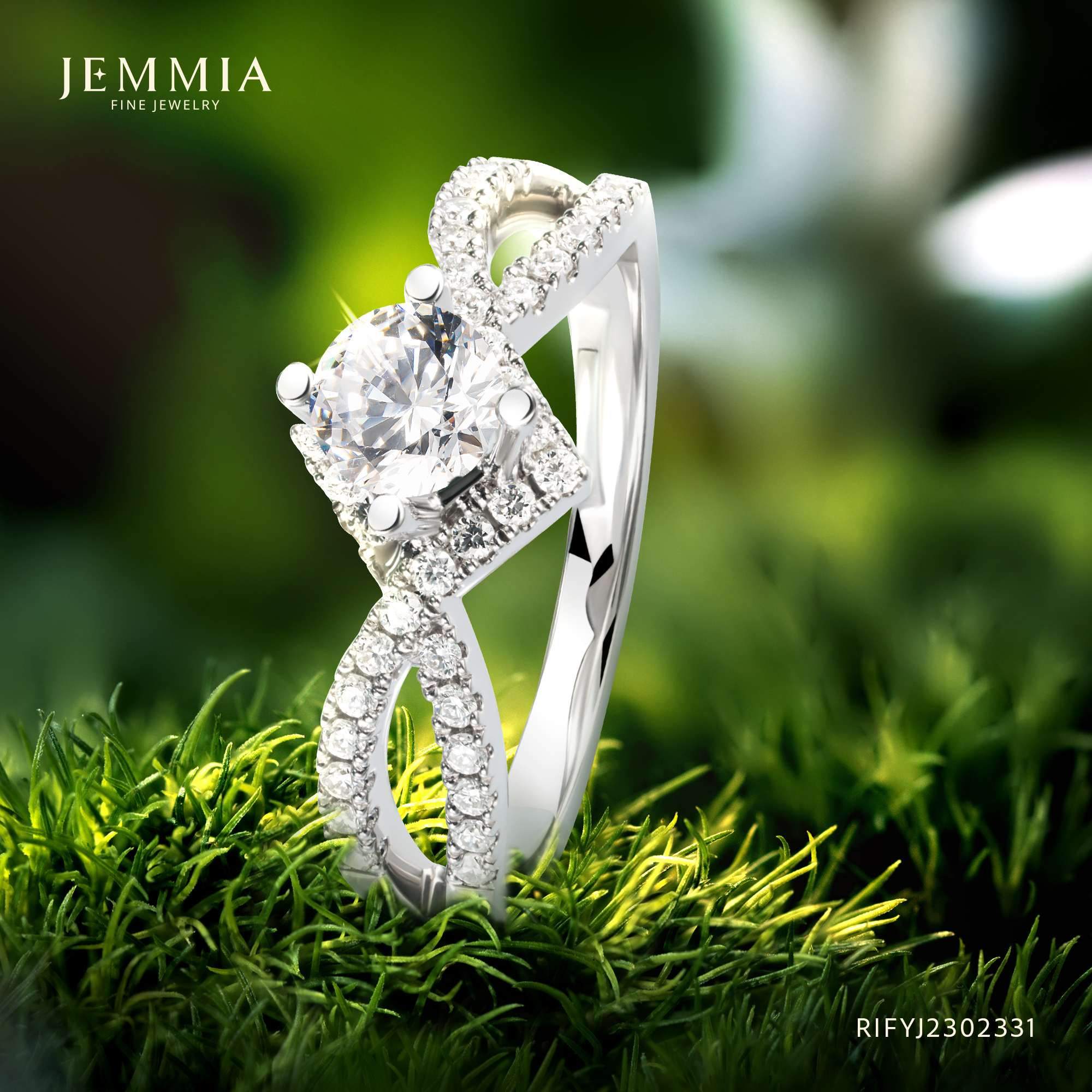 quà tặng trang sức 20/10 nhẫn dáng twist