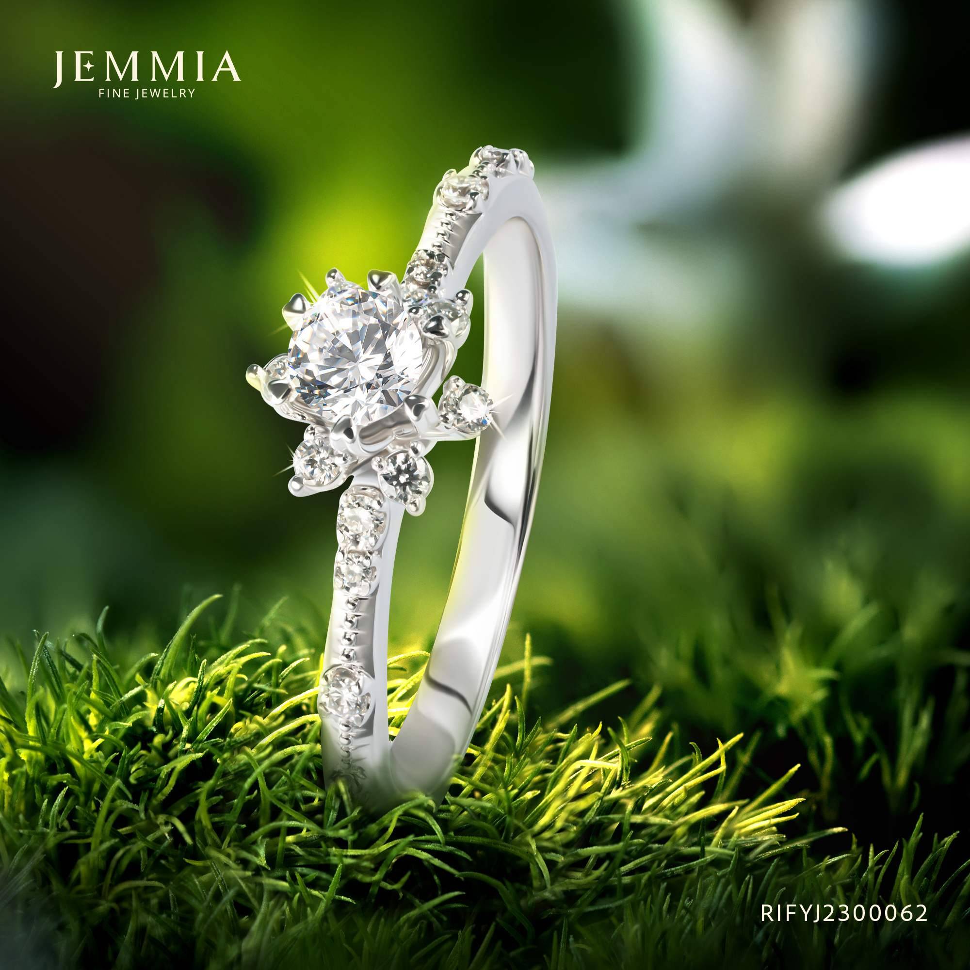 quà tặng trang sức 20/10 nhẫn dáng solitaire