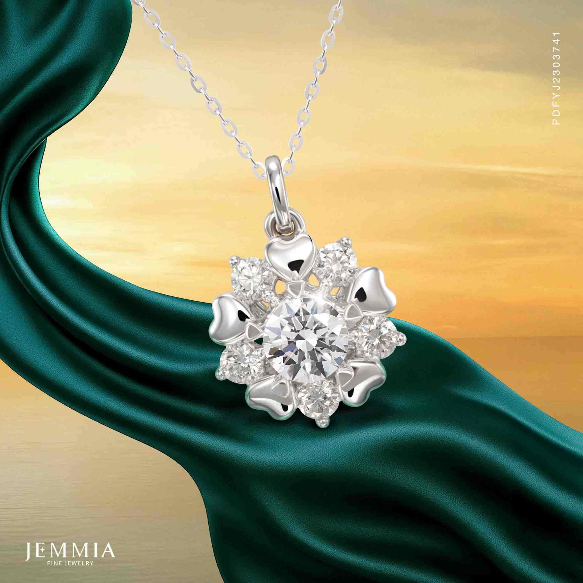 mẫu dây chuyền kim cương tặng phụ nữ dịp 20/10