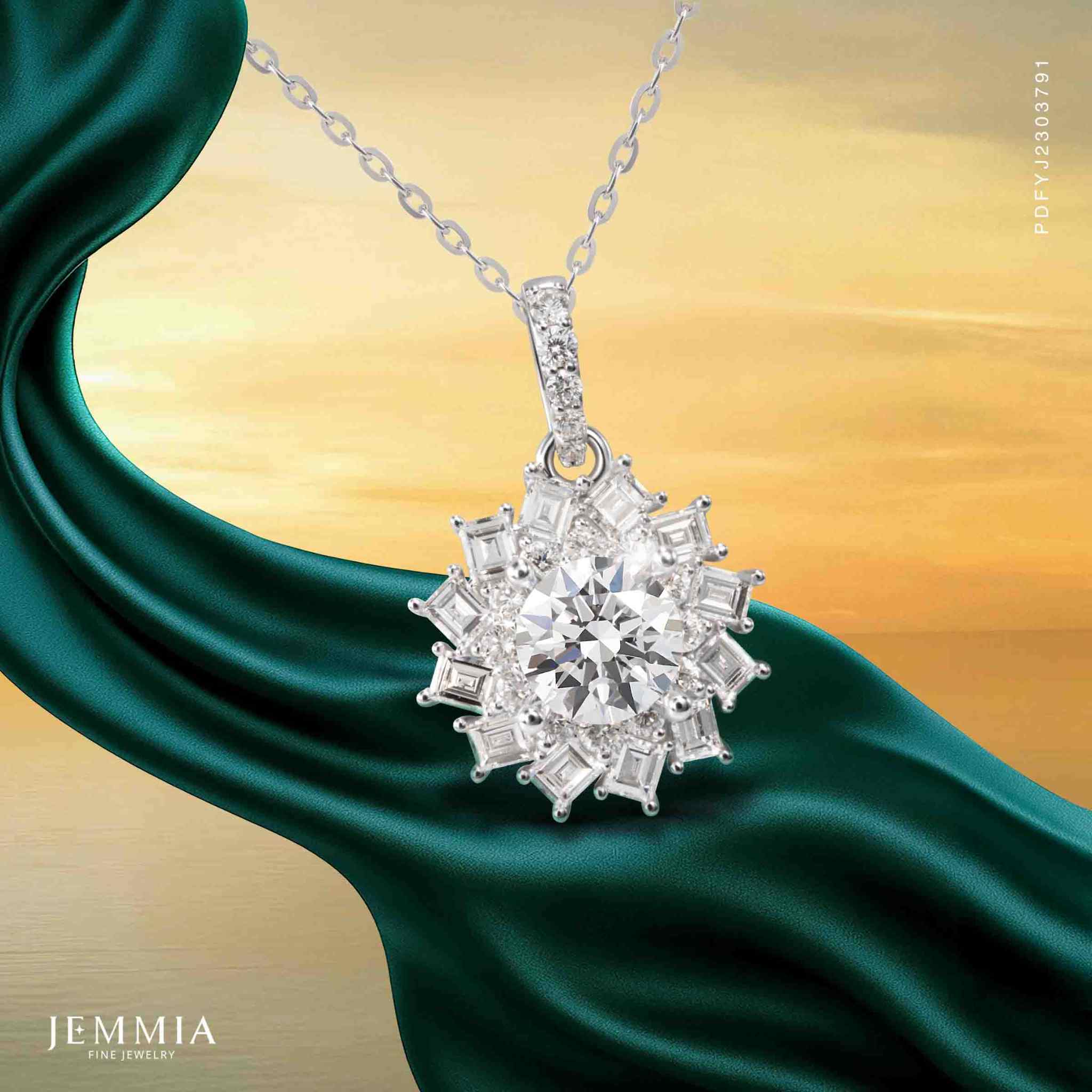 Vỏ Mặt Dây Kim Cương Tự Nhiên Nữ - PDFYJ2303791, món quà 20/10 sang trọng