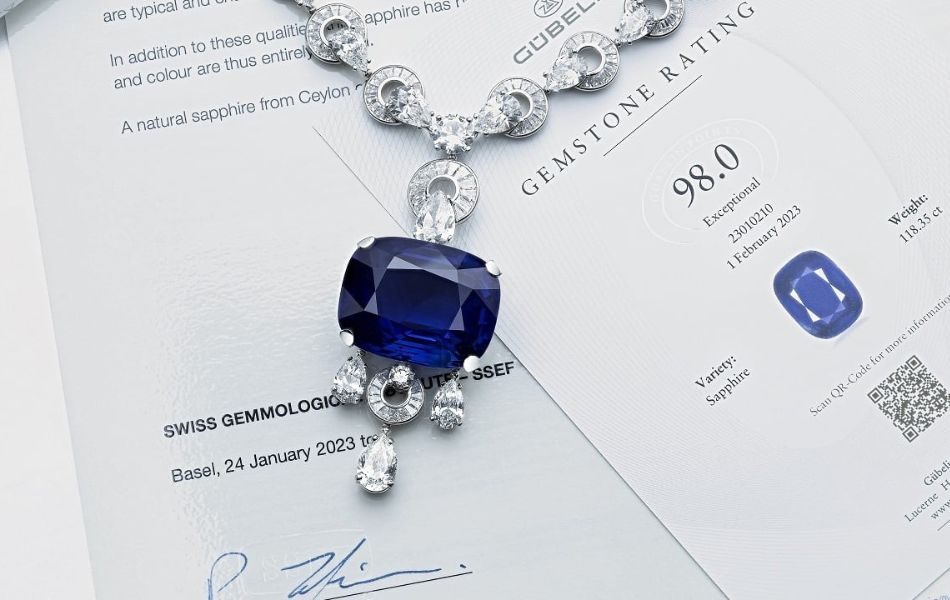 Top 3: Bulgari Blue Sapphire and Diamond Necklace - 40 Triệu USD