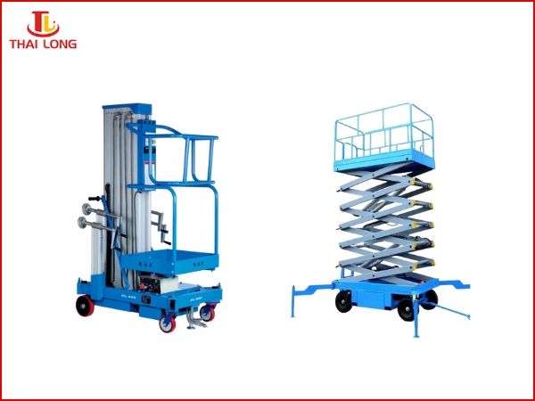 Tổng quan về thang nâng cắt kéo và thang nâng trục đơn
