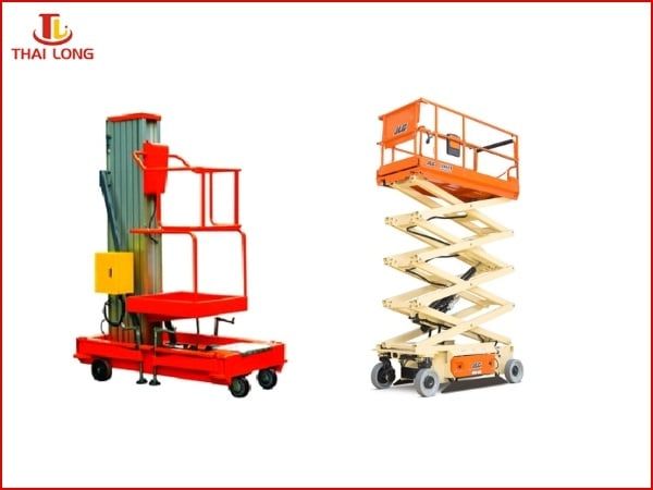 Nên chọn thang nâng người cắt kéo hay thang nâng trục đơn?