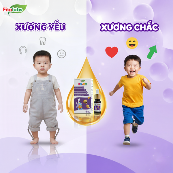 thiếu vitamin d3&K2 khiến con chậm cao lớn