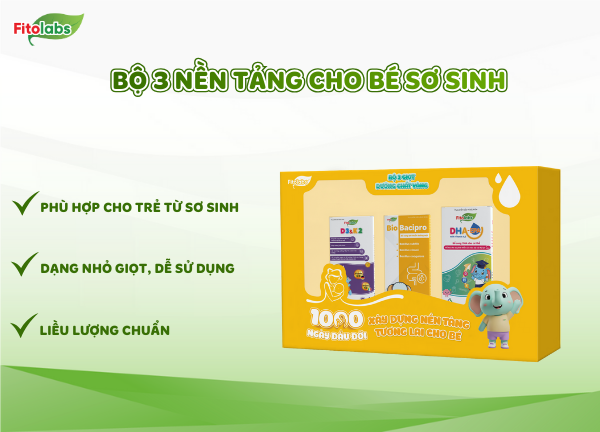 bộ 3 nhỏ giọt cho bé sơ sinh