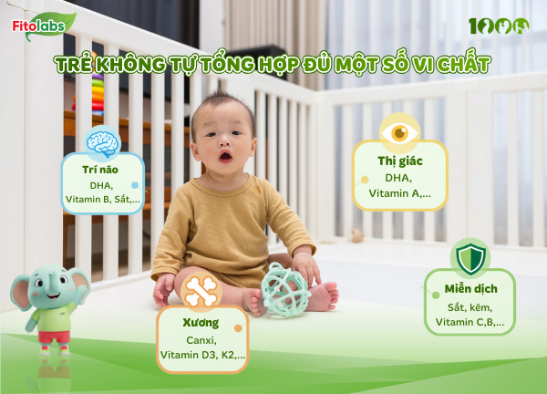 trẻ không tự tổng hợp được một số vi chất